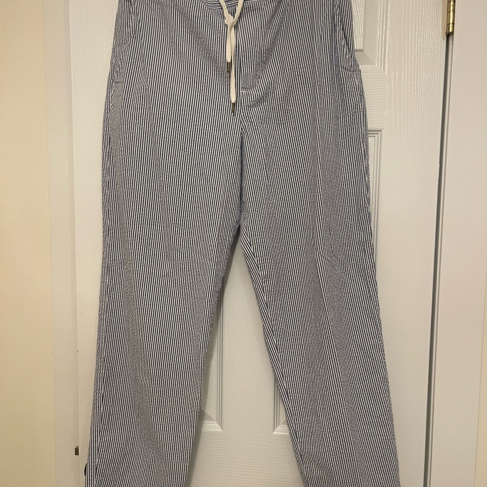 Women’s Polo Striped Pants - Blue and White